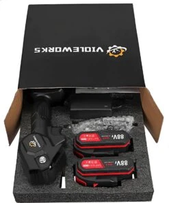 Violeworks® Accu Kettingzaag - Snoeizaag - Mini Kettingzaag - Handkettingzaag - Ook Voor Makita - Elektrische Kettingzaag - Elektrische Snoeischaar - Op Batterij - 2900 MAh - 1080W - 88V -Tuinartikelen Winkel 1000x1200 1