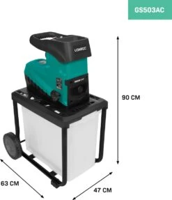 VONROC Stille Hakselaar/Shredder 2800W – Voor Takken Tot Ø45mm – Incl. 60L Opvangbak & Duwstok -Tuinartikelen Winkel 1034x1200