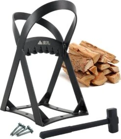 Lighted Lifestyle™| Houtklover Voor Aanmaakhout Incl. Kloofhamer - Houtsplijter - Houtkliever - Snel Haardhout - Gietijzer - Incl. Schroeven -Tuinartikelen Winkel 1040x1200