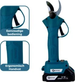 NovarGarden® Elektrische Snoeischaar NG1 - 2x Accu - Elektrisch - Takkenschaar - Op Batterij - 28mm -Tuinartikelen Winkel 1095x1200