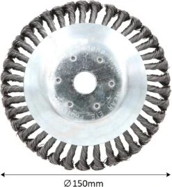 Universele Onkruidborstel Per 5 - 15CM - Max. Toerental 10.000 P/m - Onkruid Verwijderen - Onkruidverwijderaar - Tuingereedschap - Onkruidborstel Bosmaaier - Opzetstuk - SET -Tuinartikelen Winkel 1107x1200