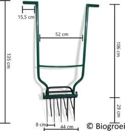 Biogroei® Ergonomische Woelvork - Spitvork - Met Verkruimelaar - Verlucht Je Bodem -Tuinartikelen Winkel 1143x1200 3