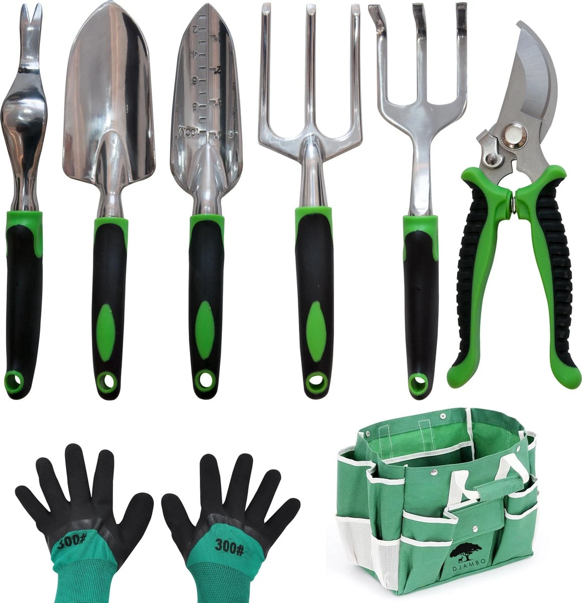 Djambo Tuingereedschap Set 8-delig Tuinsetje Met 15 Unieke Bamboe Plantetiketten In 1 Draagtas - Compleet Tuingereedschap Voor De Tuinliefhebbers 1 Djambo Tuingereedschap Set 8-delig Tuinsetje Met 15 Unieke Bamboe Plantetiketten In 1 Draagtas - Compleet Tuingereedschap Voor De Tuinliefhebbers