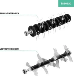 VONROC Elektrische Verticuteermachine - Gazonbeluchter – 1300W – Maaibreedte 320 Mm – 4 Dieptestanden (12/9/6/3 Mm) – Incl. 35L. Opvangbak -Tuinartikelen Winkel 1160x1200