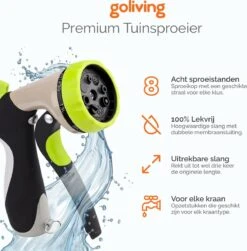 Goliving Tuinslang Flexibel - 30 Meter - Uitrekbare Tuinslang Sproeier - Tuinsproeier - Zwart - Acht Standen - Met Opbergtas -Tuinartikelen Winkel 1180x1200 2