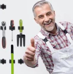 Deal Tools Multi Wand Houder - Bezemhouder - Gereedschap Houder - Bezem Ophangsysteem - Ophangsysteem Tuingereedschap - Set Inclusief Bevestigingsmateriaal - 12 Houders -Tuinartikelen Winkel 1194x1200 4