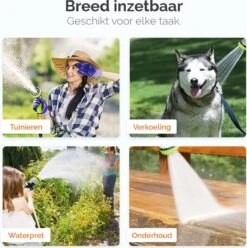 Goliving Tuinslang Flexibel - 30 Meter - Uitrekbare Tuinslang Sproeier - Tuinsproeier - Zwart - Acht Standen - Met Opbergtas -Tuinartikelen Winkel 1195x1200 3