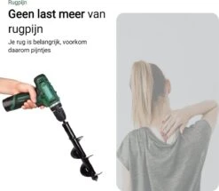 MaatWorkz - Grondboor - 25 CM - Boormachine - Bollenplanter - Moestuin - Palenboor - Boor - Tuin -Tuinartikelen Winkel 1200x1045 1