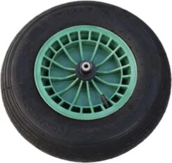 FORT 2PLy Kruiwagenwiel 400x100mm, Kunststof Velg, Kleur Groen, Luchtband -Tuinartikelen Winkel 1200x1138 1