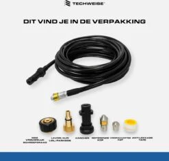 Techweise - Rioolslang Voor O.a. Kärcher - 15M - Met Roterende En Voorwaartse Kop -Tuinartikelen Winkel 1200x1145 2