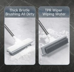 Synx Tools Luiwagen Borstel 2-in-1 Trekker - Badkamer Borstel Vloertrekker Met Steel Schrobborstel - Harde Borstelharen - Vloerwisser Badkamer - Met Telescopische Steel -Tuinartikelen Winkel 1200x1169 1
