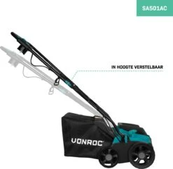 VONROC Elektrische Verticuteermachine - Gazonbeluchter – 1300W – Maaibreedte 320 Mm – 4 Dieptestanden (12/9/6/3 Mm) – Incl. 35L. Opvangbak -Tuinartikelen Winkel 1200x1174