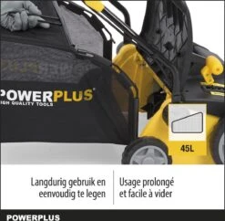 Powerplus POWXG7516 Elektrische Verticuteermachine - Mos Verwijderaar - 1800W - 360mm Maaibreedte- 45L Opvangbak - Incl. Gazonbeluchter/grasbeluchter -Tuinartikelen Winkel 1200x1177 2