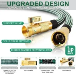 IBright Extra Sterke Uitrekbare Tuinslang - Flexibel - 15 Meter - Inclusief Opbergtas ,Sproeier ,Koppelstuk En Ophanghaak - Groen -Tuinartikelen Winkel 1200x1177 9