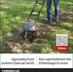 Powerplus POWEG7010 Tuinfrees - 1050W - Werkbreedte 320mm - Werkdiepte Max. 220mm - Incl. 4 Messen -Tuinartikelen Winkel 1200x1178 2