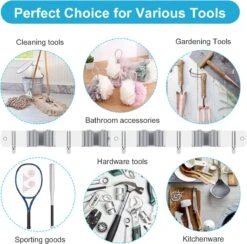 BOTC Bezemhouder - 5 Houders 6 Haken Bezem Ophangsysteem - Zeflklevend - Opbergsysteem - Ophanghaken - Tuingereedschap - Gereedschap Opbergen -Tuinartikelen Winkel 1200x1186 2