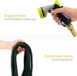 Goliving Tuinslang Flexibel - 30 Meter - Uitrekbare Tuinslang Sproeier - Tuinsproeier - Zwart - Acht Standen - Met Opbergtas -Tuinartikelen Winkel 1200x1190 3