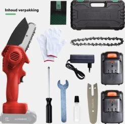 Mardin Mini Kettingzaag - Snoeizaag - Kettingzaag - Kettingzaag Electrisch Met 2 Accu - Inclusief Koffer - 1 Extra Accu - Rood -Tuinartikelen Winkel 1200x1193 5