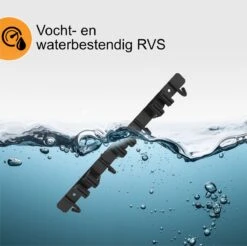 Volcan Bezemhouder - Bezem Ophangsysteem Tuingereedschap - Gereedschapshouder - Zelfklevend - 3M Tape - 3 Houders 4 Haken - RVS Zwart -Tuinartikelen Winkel 1200x1196 1