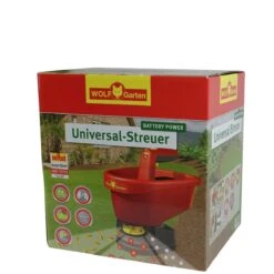 WOLF-Garten Universele Handstrooier WE-B - Strooibreedte Instelbaar 0.5 M-2.5m - Batterij Aandrijving - Inhoud 3 Liter -Tuinartikelen Winkel 1200x1200 120