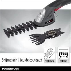 Powerplus POWEG4500 Gras-/Heggenschaar Accu - 7.2V - Snoeien En Knippen - Zwaardlengte 83/120mm - Mesafstand 8mm - Incl. 1,5Ah Accu En Lader - Haagschaar Voor Tuinonderhoud -Tuinartikelen Winkel 1200x1200 25