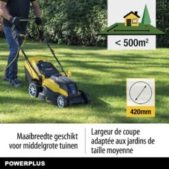 Powerplus POWXG6281 Elektrische Grasmaaier - Grasmachine Voor Middelgrote En Grote Tuin - 2000W - Maaibreedte 420mm - Verstelbare Maaihoogte - Mulching Functie - Incl. 40L Opvangbak -Tuinartikelen Winkel 1200x1200 255