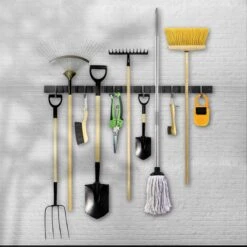 Bezem Ophangsysteem – Bezemhouder – Tuingereedschap – RVS – 5 Houders – 6 Haken - BAULK® -Tuinartikelen Winkel 1200x1200 309