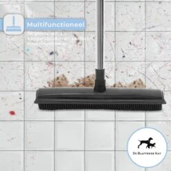 2 In 1 Rubberen Bezem – Bezem Binnen & Buiten – Vloerwisser Met Steel - Met Huisdierhaar Verwijderaar - Vloertrekker – Veger - Extra Lang 160cm -Tuinartikelen Winkel 1200x1200 333