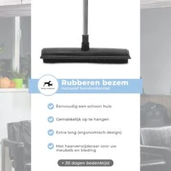 2 In 1 Rubberen Bezem – Bezem Binnen & Buiten – Vloerwisser Met Steel - Met Huisdierhaar Verwijderaar - Vloertrekker – Veger - Extra Lang 160cm -Tuinartikelen Winkel 1200x1200 335