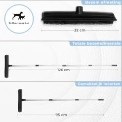 2 In 1 Rubberen Bezem – Bezem Binnen & Buiten – Vloerwisser Met Steel - Met Huisdierhaar Verwijderaar - Vloertrekker – Veger - Extra Lang 160cm -Tuinartikelen Winkel 1200x1200 337