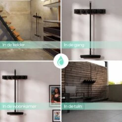 CLEANLY® Bezemhouder - Ophangsysteem Voor Tuingereedschap - Bezem Ophangsysteem - Gereedschapshouder Met Ophanghaken - ABS -Tuinartikelen Winkel 1200x1200 350