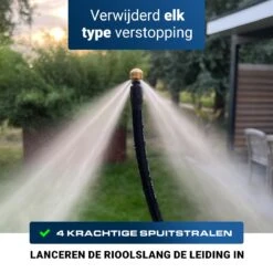 Techweise - Rioolslang Voor Kärcher K2 T/m K7 - 20M - Met 4 Achterwaartse Hogedruksproeiers -Tuinartikelen Winkel 1200x1200 437