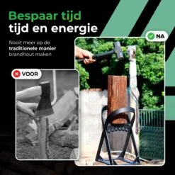 Lighted Lifestyle™| Houtklover Voor Aanmaakhout Incl. Kloofhamer - Houtsplijter - Houtkliever - Snel Haardhout - Gietijzer - Incl. Schroeven -Tuinartikelen Winkel 1200x1200 496