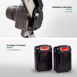 Mardin Mini Kettingzaag - Snoeizaag - Kettingzaag - Kettingzaag Electrisch Met 2 Accu - Inclusief Koffer - 1 Extra Accu - Grijs -Tuinartikelen Winkel 1200x1200 530