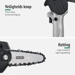 Mardin Mini Kettingzaag - Snoeizaag - Kettingzaag - Kettingzaag Electrisch Met 2 Accu - Inclusief Koffer - 1 Extra Accu - Grijs -Tuinartikelen Winkel 1200x1200 533