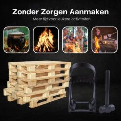 Flowkey® Houtklover - Houtsplijter Bijl - Houtkliever Kloofwig Gietijzer - Voor Hout & Aanmaakhout - Inclusief Gratis Hamer -Tuinartikelen Winkel 1200x1200 636