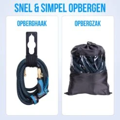 Strex Flexibele Tuinslang 15M Met Sproeikop - Uitrekbaar - Incl. Koppelingen, Ophanghaak & Opbergzak -Tuinartikelen Winkel 1200x1200 670