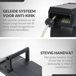 Buxibo - Wandslangenbox 20 Meter + 2 Meter - Tuinslang Met Haspel - 9 Sproei Standen - Slangenhouder 180° Draaibaar - Tuinslanghaspel Zwart+ Gratis Sproeier - Zwart -Tuinartikelen Winkel 1200x1200 678