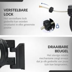 Buxibo - Wandslangenbox 20 Meter + 2 Meter - Tuinslang Met Haspel - 9 Sproei Standen - Slangenhouder 180° Draaibaar - Tuinslanghaspel Zwart+ Gratis Sproeier - Zwart -Tuinartikelen Winkel 1200x1200 680