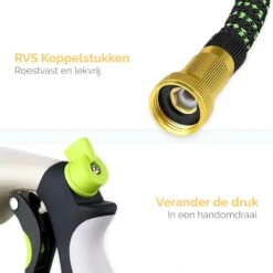 Goliving Tuinslang Flexibel - 30 Meter - Uitrekbare Tuinslang Sproeier - Tuinsproeier - Zwart - Acht Standen - Met Opbergtas -Tuinartikelen Winkel 1200x1200 701
