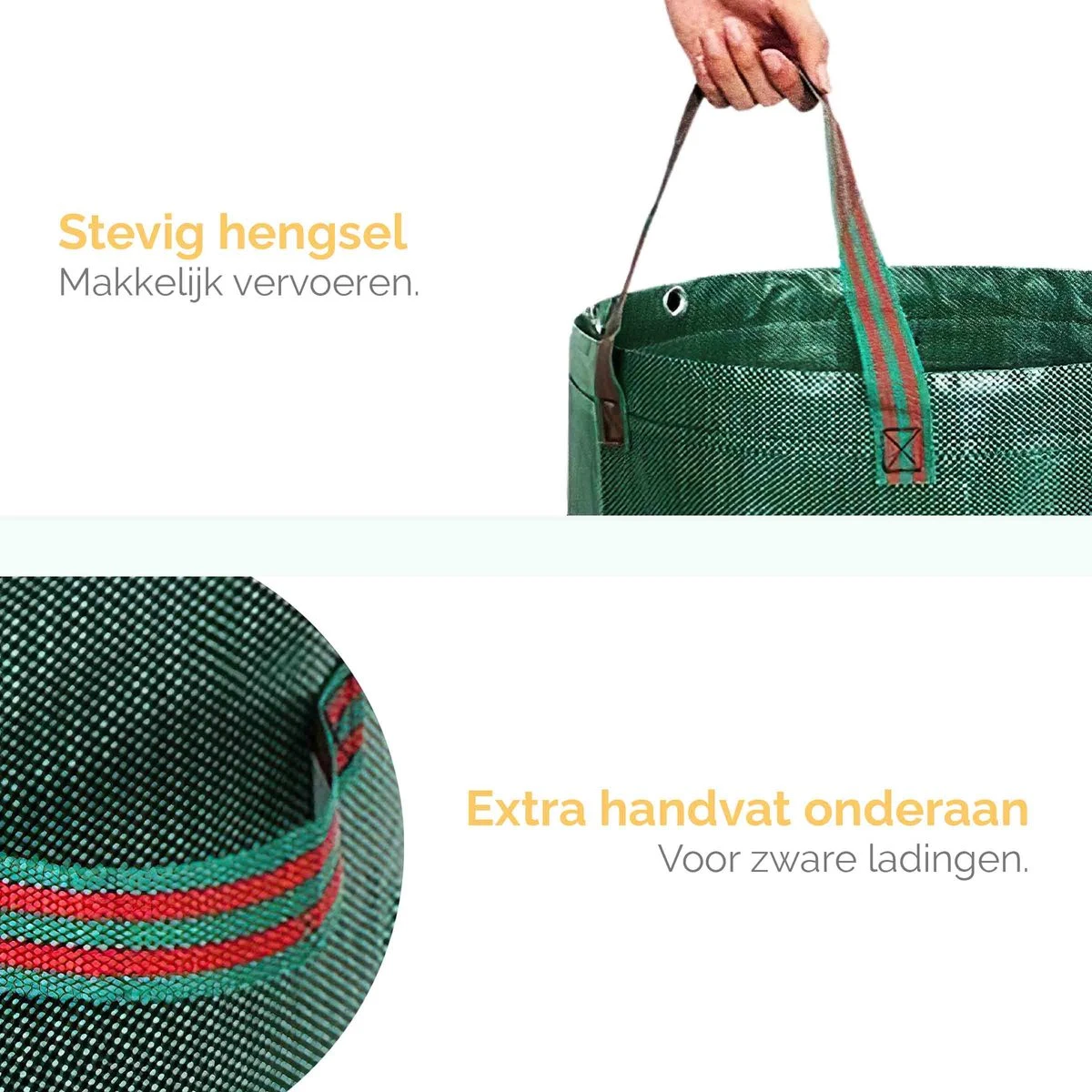 Goliving Tuinafvalzak - Set Van 2- Tuinafvalzakken Opvouwbaar - Tuinzak - Tuinafvalemmer - 2x 280 Liter - Groen 8 Goliving Tuinafvalzak - Set Van 2- Tuinafvalzakken Opvouwbaar - Tuinzak - Tuinafvalemmer - 2x 280 Liter - Groen - Afbeelding 8