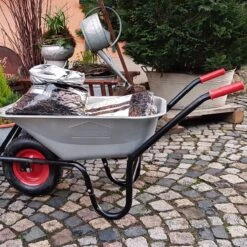 Gardebruk Kruiwagen 100L - Luchtband - 250kg Draagkracht Zilver -Tuinartikelen Winkel 1200x1200 768