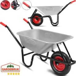 Gardebruk Kruiwagen 100L - Luchtband - 250kg Draagkracht Zilver -Tuinartikelen Winkel 1200x1200 773