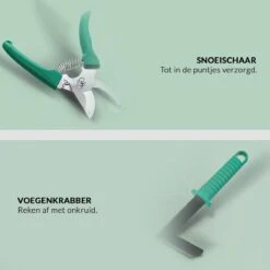 Tuinierset 10 Delig Met Complete Gereedschapskoffer Set Inclusief Tuinschaar, Handschep, Handhark, Plantenspuit, Haakvormige Voegenkrabber, Bloemenschepje, Bloemenschaar, Grasschaar En Heggenschaar -Tuinartikelen Winkel 1200x1200 909