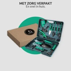 Tuinierset 10 Delig Met Complete Gereedschapskoffer Set Inclusief Tuinschaar, Handschep, Handhark, Plantenspuit, Haakvormige Voegenkrabber, Bloemenschepje, Bloemenschaar, Grasschaar En Heggenschaar -Tuinartikelen Winkel 1200x1200 911