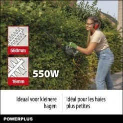 Powerplus POWEG40100 Elektrische Heggenschaar - 550W - Snoeien En Knippen - Zwaardlengte 560mm - Mesafstand 16mm - Haagschaar Voor Tuinonderhoud -Tuinartikelen Winkel 1200x1200 92