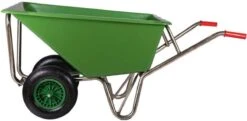 Kruiwagen Met Dubbel Luchtwiel Stal Eco Groen 160 Liter -Tuinartikelen Winkel 1200x586 1