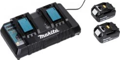Makita - DLM432PT2 - 2x 18V - Accu - Grasmaaier - Set - 2x 5.0 Ah - Duolader -Tuinartikelen Winkel 1200x609