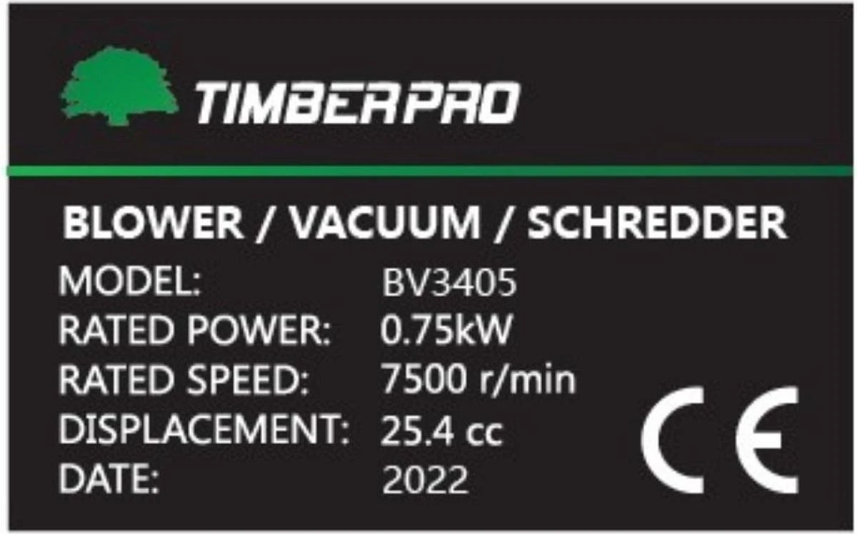TIMBERPRO - Bladblazer - Benzine - Met Zuig En Versnipperfunctie - Blaassnelheid 225 Km/h - Opvangzak 45 L 4 TIMBERPRO - Bladblazer - Benzine - Met Zuig En Versnipperfunctie - Blaassnelheid 225 Km/h - Opvangzak 45 L - Afbeelding 4