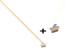 Synx Tools Onkruidborstel Met Schraper + Extra Borstel Met Schraper - Onkruidverwijderaar / Bodembewerkers - Voegenborstels -Voegenkrabbers - Met 2x Houders En 1x Steel 160cm